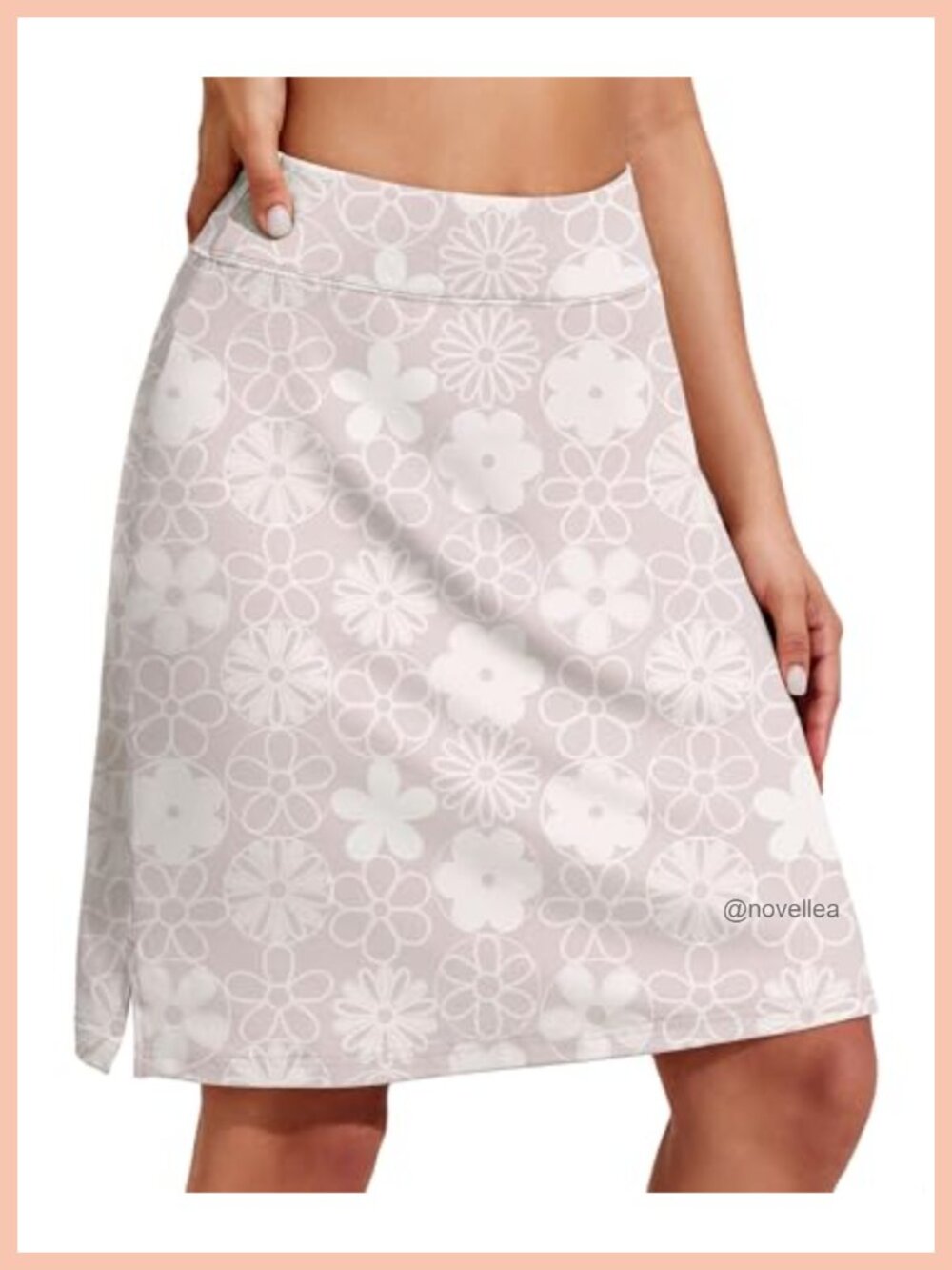 Women's Athletic Skort with Pockets High Waisted Knee Length Golf Tennis Skirt
